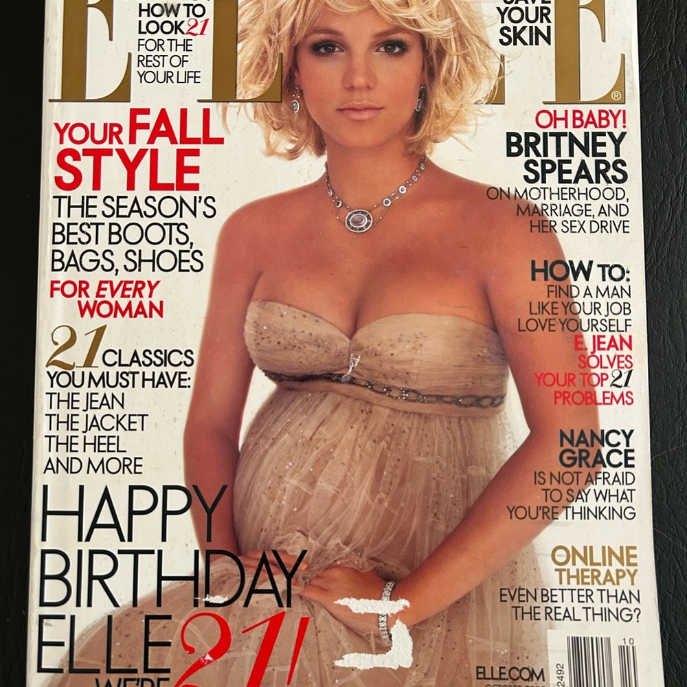 Elle Magazine, 21st birthday edition, Britney Spears cover,  bumper 444 pages
